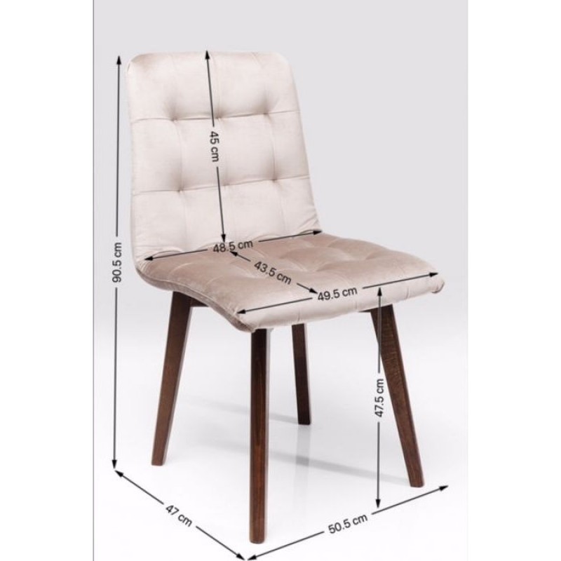 Chair Moritz Velvet Silbergrey